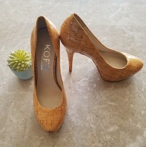 Michael Kors Patent Leather Cork Detail Pumps